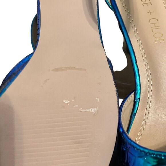 Chase & Chloe Rainbow Snake Iridescent Pointed Toe Heels NIB Designer US 5.5 - Picture 12 of 15